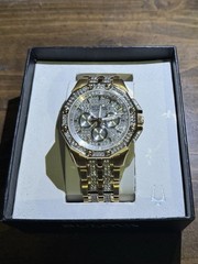 Bulova Men’s Watch 98C126 Quartz Crystal Gold Stainless Steel 42mm Dial