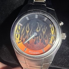 Fossil Big Tic JR8115 Animated Flame Y2K Watch Ready To Wear | See Video