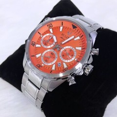 Men New Bulova Classic Orange Marine Star Stainless Steel 96B395 Watch (100MM)