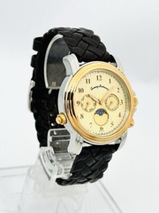 Tommy Bahama TB1065 Pineapple Dial Moon Phase calendar Brown Croco Woven Strap