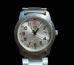Victorinox Swiss Army Men’s Stainless Steel Field Watch Analog Quartz 100M WR