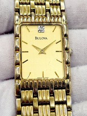 Bulova Diamond Quartz Men’s Watch SWISS 2000 Vintage Quartz New Battery