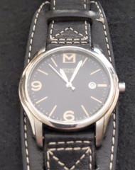MICHAEL by Michael Kors MK-6018 Stainless Watch Removable Cuff Leather Strap