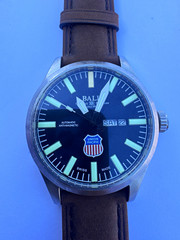 BALL Engineer II Automatic Day/Date Black Dial 40mm Brown Leather Strap 083/999