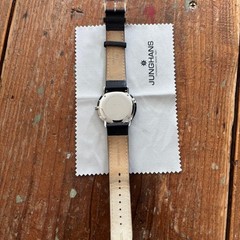 JUNGHANS Max Bill 041/4465.00 Quartz Black Dial Date Leather Men’s Watch