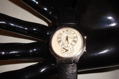 Philip Stein Dual time round traveler watched works leather band