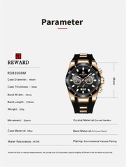 REWARD Men Sport Watches Chronograph Wristwatch Male Multifunction Quartz Watch
