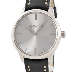 H. MOSER & CIE. Monard 343.505-012 18K White Gold, Silver, Gray Sunray, Se