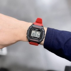 Casio W-218H-4BV Men’s Red Resin Band LED Backlight 50M WR Stopwatch Alarm