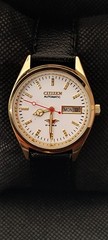 Vintage Automatic Citizen Japan Made White Dial Day/ Date Men’s Wrist Watch
