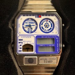 CITIZEN ANA-DIGI TEMP R2-D2 STAR WARS Watch Limited Edition Unused