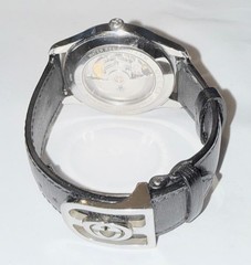 GUCCI MENS TIMELESS BEE 126.2 AUTOMATIC 42MM LAB GROWN DIAMOND BLACK ONYX WATCH