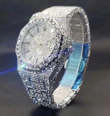 New Men’s Iced Out Simulated Diamond Hip Hop Luxury Watch