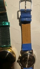 (2) Women’s Watch LOT Green & Blue Bands Analog Watches Christmas & Polar Bear