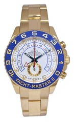 Rolex Yacht-Master II Yellow Gold & Blue Ceramic 44mm Watch +Papers ’14 116688