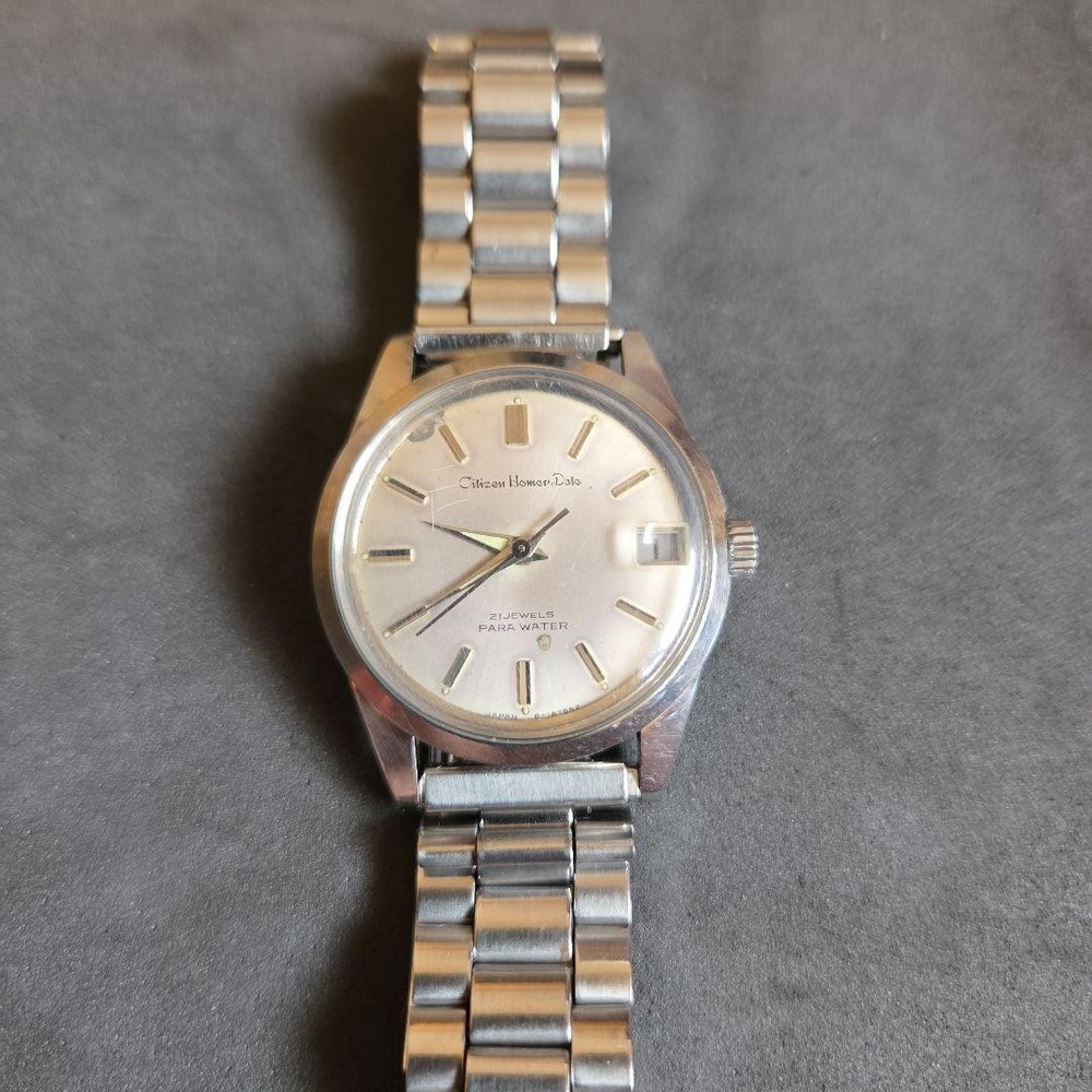 CITIZEN Homer Date 4-180411-K 21 Jewels Watch From Japan