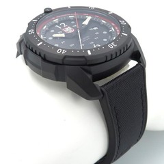 LUMINOX XL.1051 Military Black Red Dial Rubber Fabric Band Men’s Watch Boxed