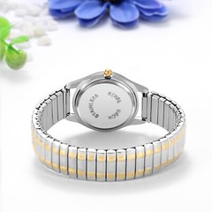 Women Ladies Big Numbers Dial Elastic Band Ultra Thin Quartz Analog Wrist Watch