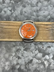 BULOVA ACCUTRON 214 Custom Orange Dial Mens Watch, Running, Serviced, 1966