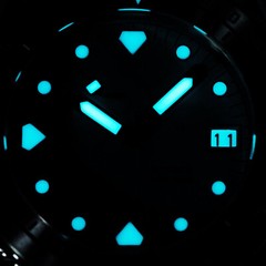Seestern V3 S407-600T.W LUME DATE Bezel 200m DIVER’S Mens Sport Watch WHITE