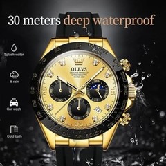 OLEVS Watch Chronograph Calendar Moon Phase Luminous Sports Man’s Wristwatches