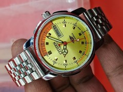 Automatic 8200 21Jewels Restored Dial Yellow DayDate Mens Japan Watch Vintage 75