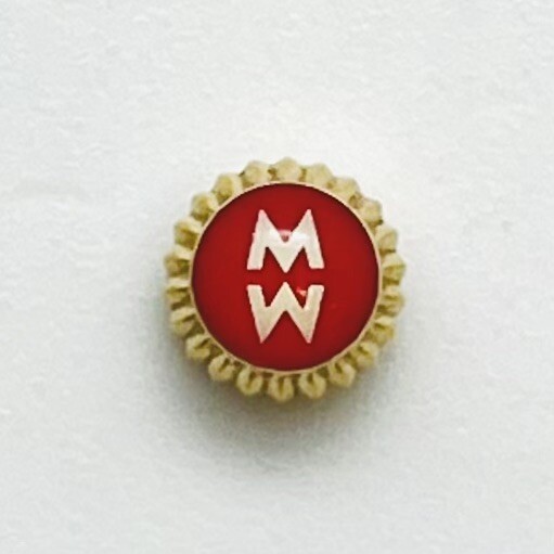 Authentic Michele Crown Stainless Steel Gold Resin Logo 5.5 mm