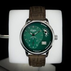 Glashütte Original PanoMaticLunar 1-90-02-14-32-62 40mm Green Dial Full Set