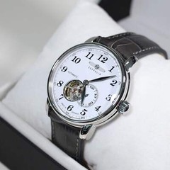 Zeppelin LZ127 Graf Zeppelin Automatic Men’s Skeleton White Dial Watch 7666-1