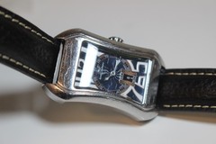 Officina Del Tempo Italy Quartz Analog Blue Steel Watch GUC Fresh Battery