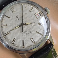 Vintage HELBROS men’s manual wind watch Linen dial with Atr number france 1960s