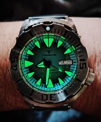 Tandorio Light Blue Monster Diver Sapphire Crystal 20ATM Automatic NH36A Watch