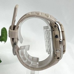 Baby G Casio Watch Radio Solar Logo White Dial Greige