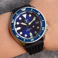 20ATM Diver Tandorio 37mm Sapphire Glass Ceramic Bezel Lume Japan NH35 Men Watch