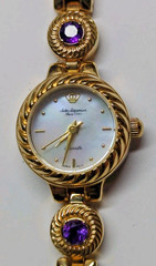 Jules Jurgensen Multi Gemstone Ladies Watch Clasp is Broken Topaz Amethyst