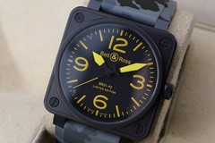 Bell & Ross Aviation BR01-92-S Black & Yellow Dial 46mm Limited Ed Camo Band