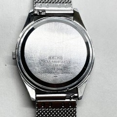 Seiko Type II 4336 8000 White Birch Day Date Quartz Watch 1978 Mesh Belt Japan