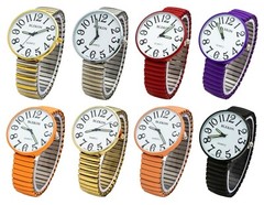 Blekon Collections Unisex Jumbo Big Numbers Stretch Elastic Band Fashion Watch