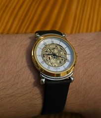 Vintage 1993 Timex Unisex Watch, 364 T Cell, Skeleton, 32 mm, Japanese Movement