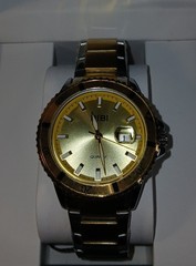 ​BIBI Luxury Men’s Quartz Watch Two Tone Gold Dial Rotating Bezel Date NIB