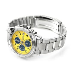 Seiko Chronograph SND409 Quartz Yellow Dial 38mm Watch