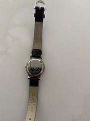Vintage Glen Lakes Ladies Watch Black Leather Band Golf Golfing Works Great Look