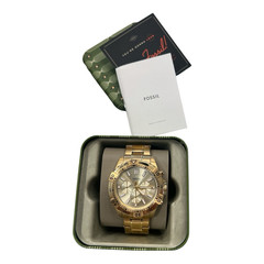 Fossil Men’s Garrett Chronograph Gold-Tone Stainless Steel Watch FS5772 – New