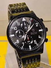 Invivta- Montres Prestige X Men’s Watch 42mm, Black Steel with Black dial NEW