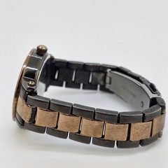 Relic Women’s Watch 32MM Multicolor Dial Gold Black Bracelet 5.5″ New Battery