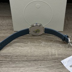 NEW✅SWISS✅ Movado FACE Green Dial Blue Leather 43mm Chrono Men’s Watch 3640139