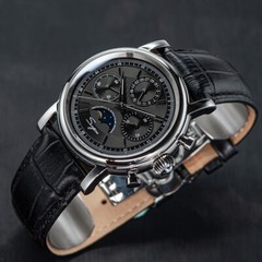 Seagull Sugess ST1908 40mm Black Moon Phase Date Chronograph Sapphire SL 1963