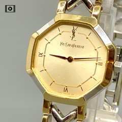 Yves Saint Laurent Octagon 2200-241762 Qz Women’s Gold US Stock 【Exc+5】