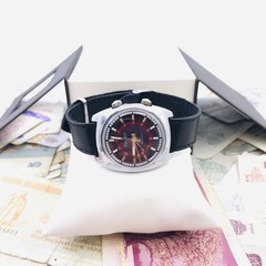 Vintage Poljot Alarm Watch USSR Soviet Blue Dial 2612.1 Manual Signal 18J