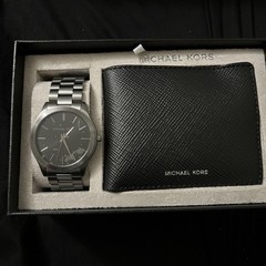 Michael Kors Slim Runway MK1044 Mens Leaden Stainless Steel Classic